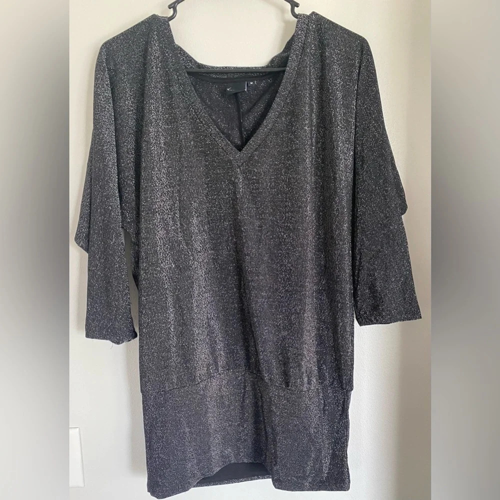K by KappAhl | Black Sparkly Top | M [B13]